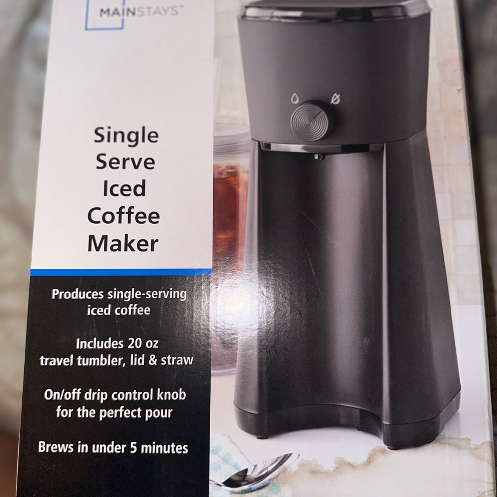 Mainstays Single Serve Iced Coffee Maker in Black